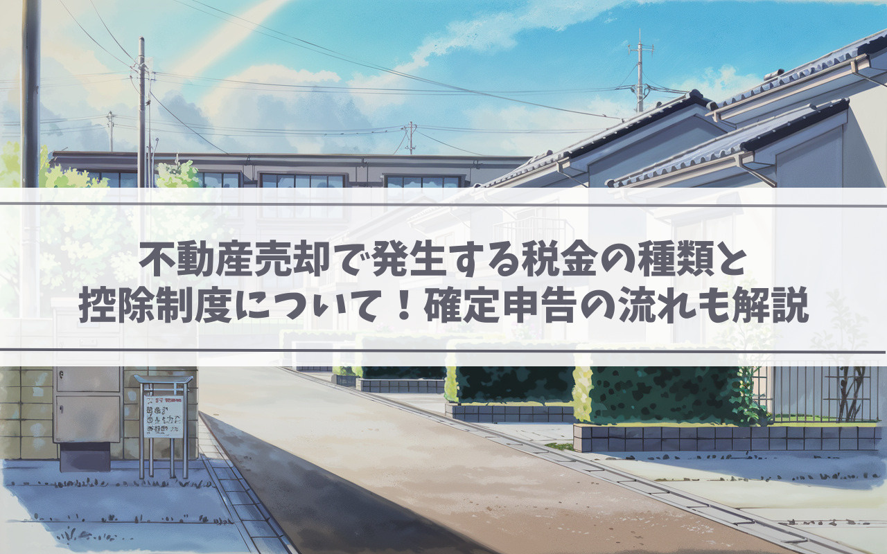 不動産売却で発生する税金の種類と控除制度について！確定申告の流れも解説の画像