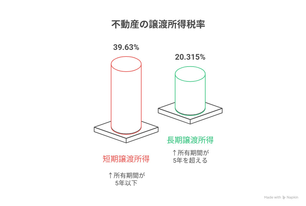 不動産の譲渡所得税率