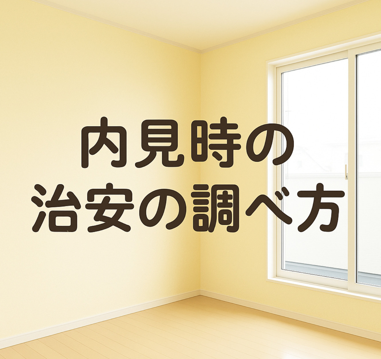  内見時に気になる「治安」、どうやって調べる？安心できる物件選びのコツ！～名古屋My賃貸～の画像