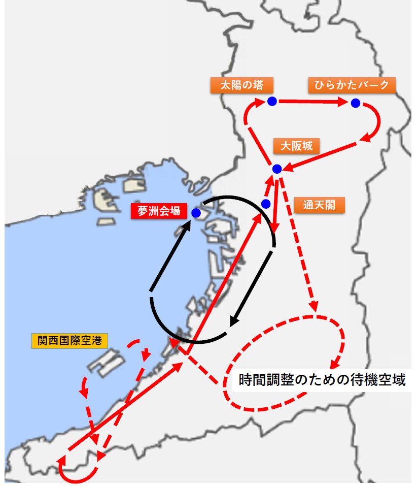 ブルーンパルス飛行経路