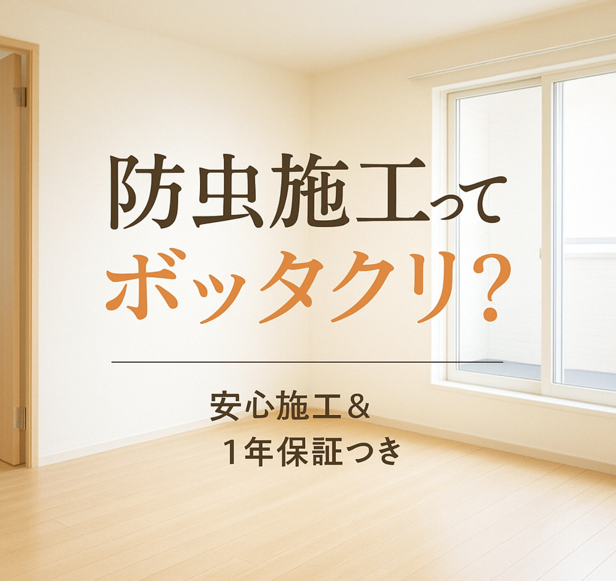 入居時の防虫施工はボッタクリ？！業者が勧める本当の理由とは？〜名古屋　My賃貸〜の画像