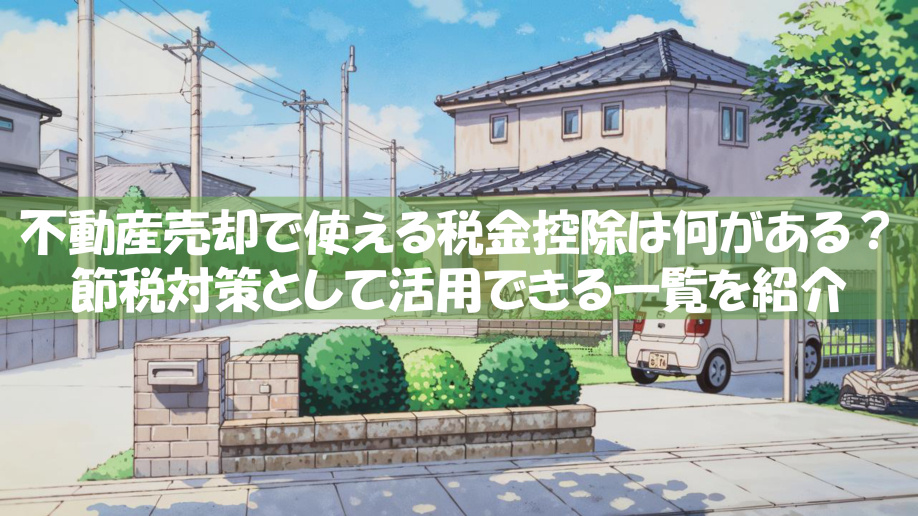 不動産売却で使える税金控除は何がある？節税対策として活用できる一覧を紹介の画像