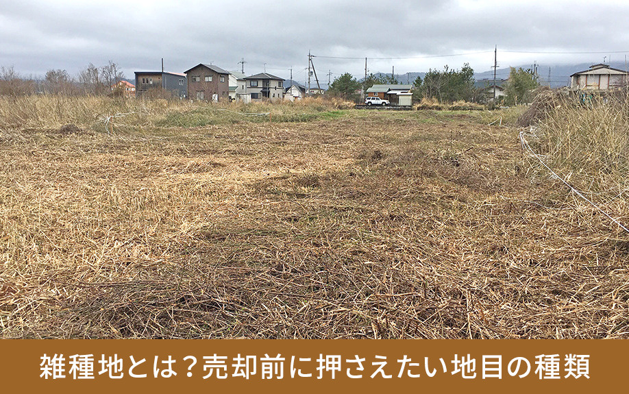 雑種地とは？売却前に押さえたい地目の種類