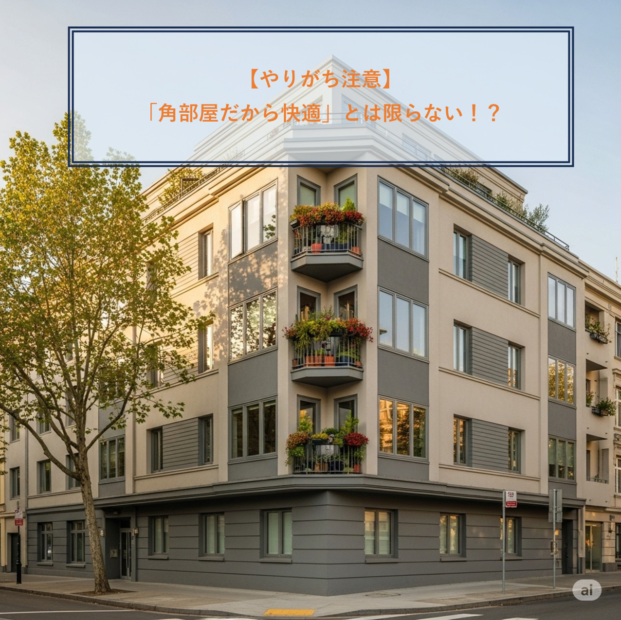 【やりがち注意】「角部屋だから快適」とは限らない!?の画像