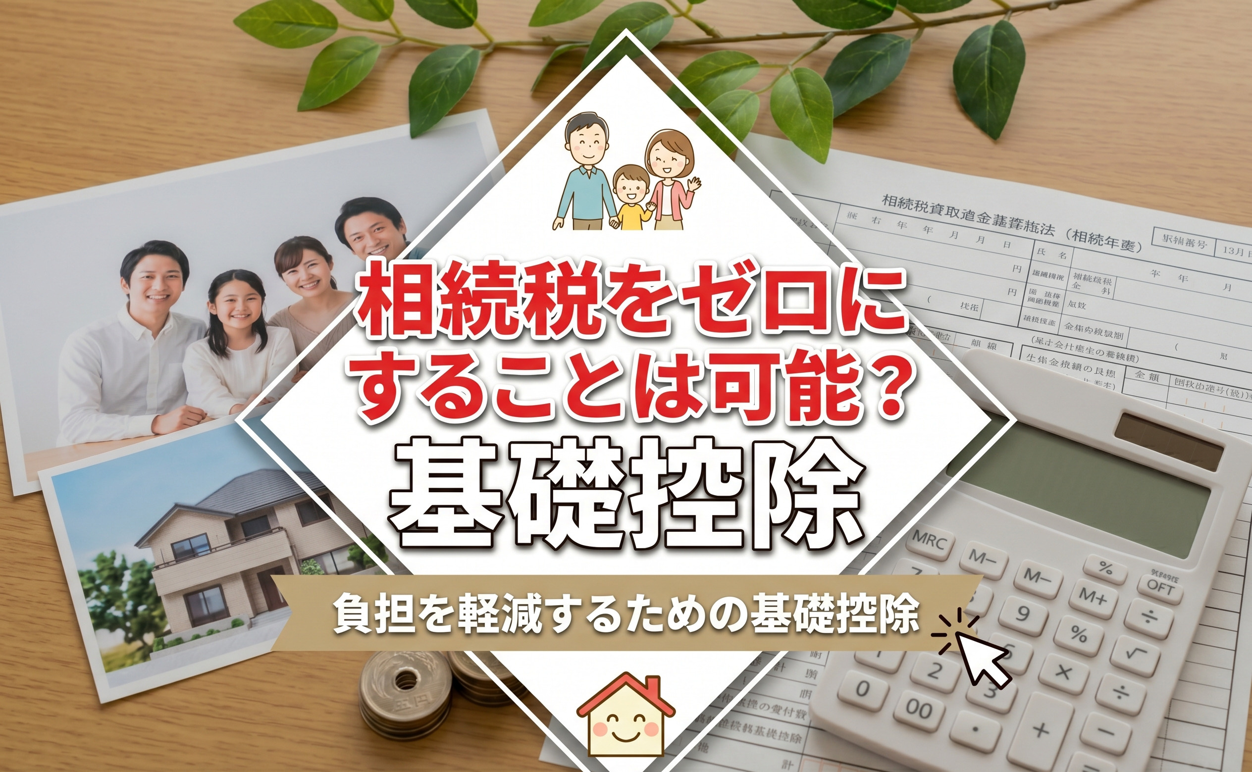 【2026年版】相続税をゼロにすることは可能？負担を軽減するための基礎控除の画像