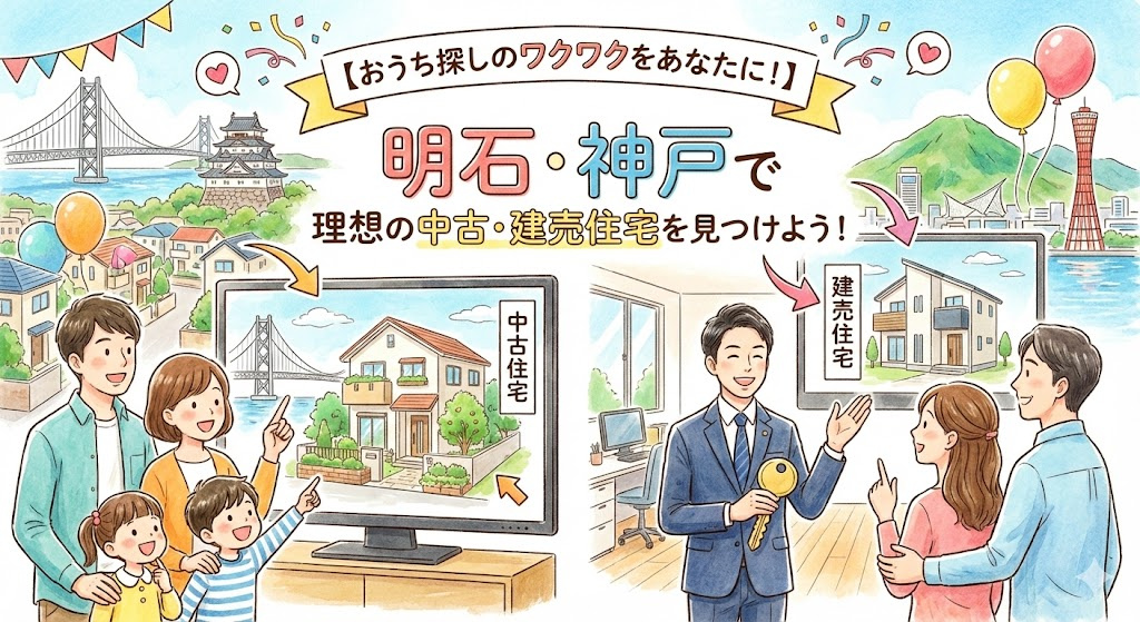 【おうち探しのワクワクをあなたに！】明石市・神戸市で理想の中古・建売住宅を見つけよう！の画像