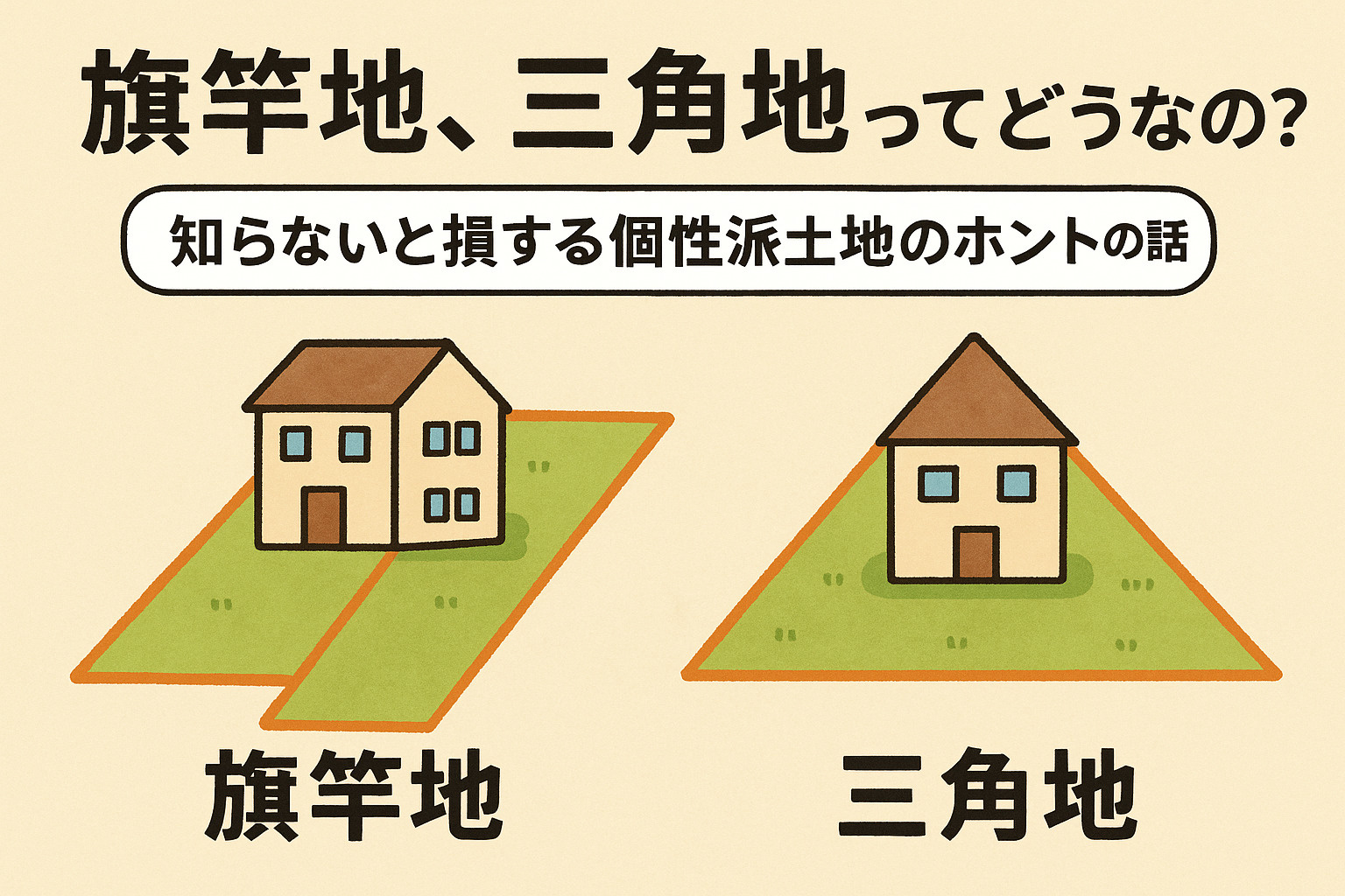 「旗竿地」「三角地」ってどうなの？知らないと損する“個性派土地”のホントの話の画像