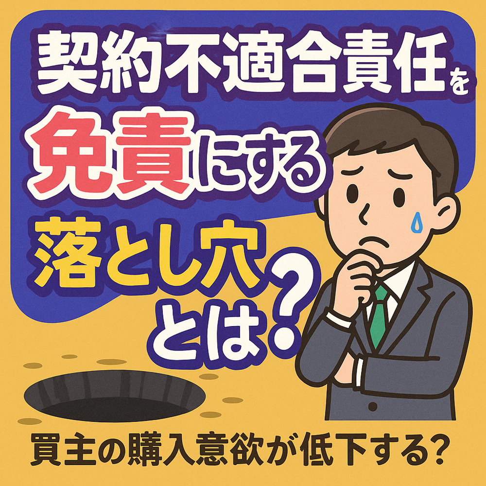 契約不適合責任を免責にする」落とし穴とは？｜都島区で不動産売却をお