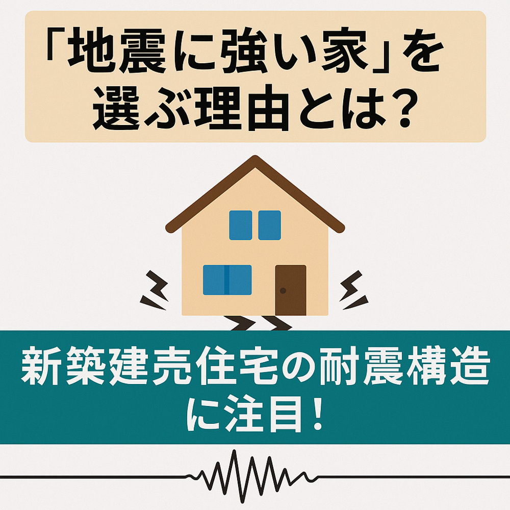 「地震に強い家」を選ぶ理由とは？新築建売住宅の耐震構造に注目！の画像