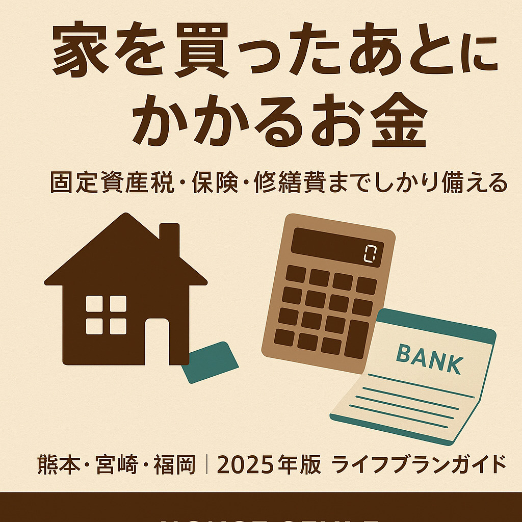【2025年度版】住宅購入後にかかるお金とは?固定資産税・メンテナンス費用・将来の備えまで徹底解説|熊本・宮崎・福岡の方への画像