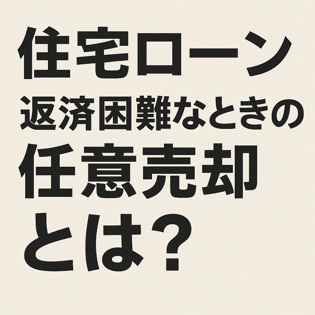 住宅ローン返済困難なときの任意売却とは？仕組みと注意点を解説の画像