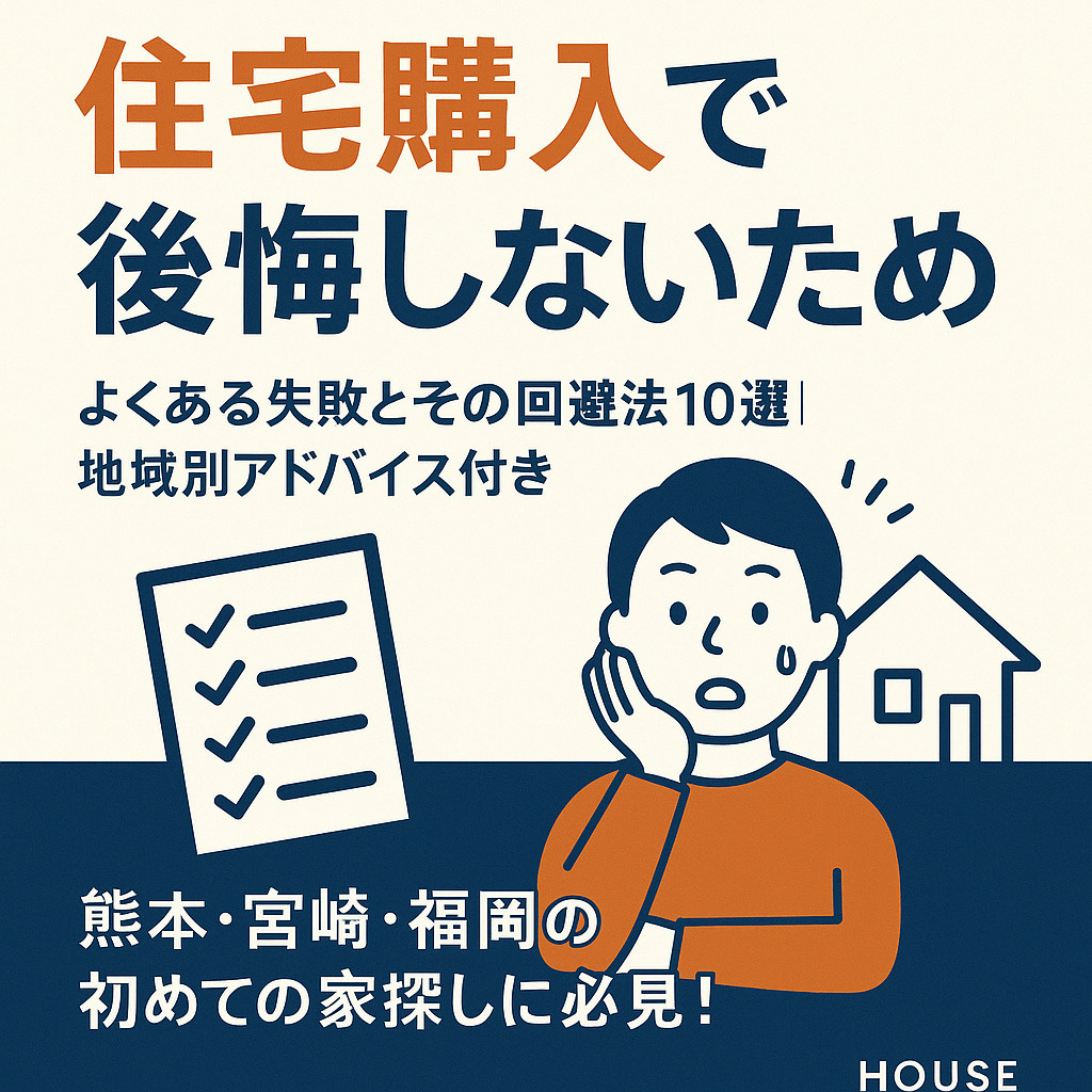 【2025年度版】住宅購入で後悔しないために｜ありがちな失敗事例10選とその回避法（熊本・宮崎・福岡エリア編）の画像