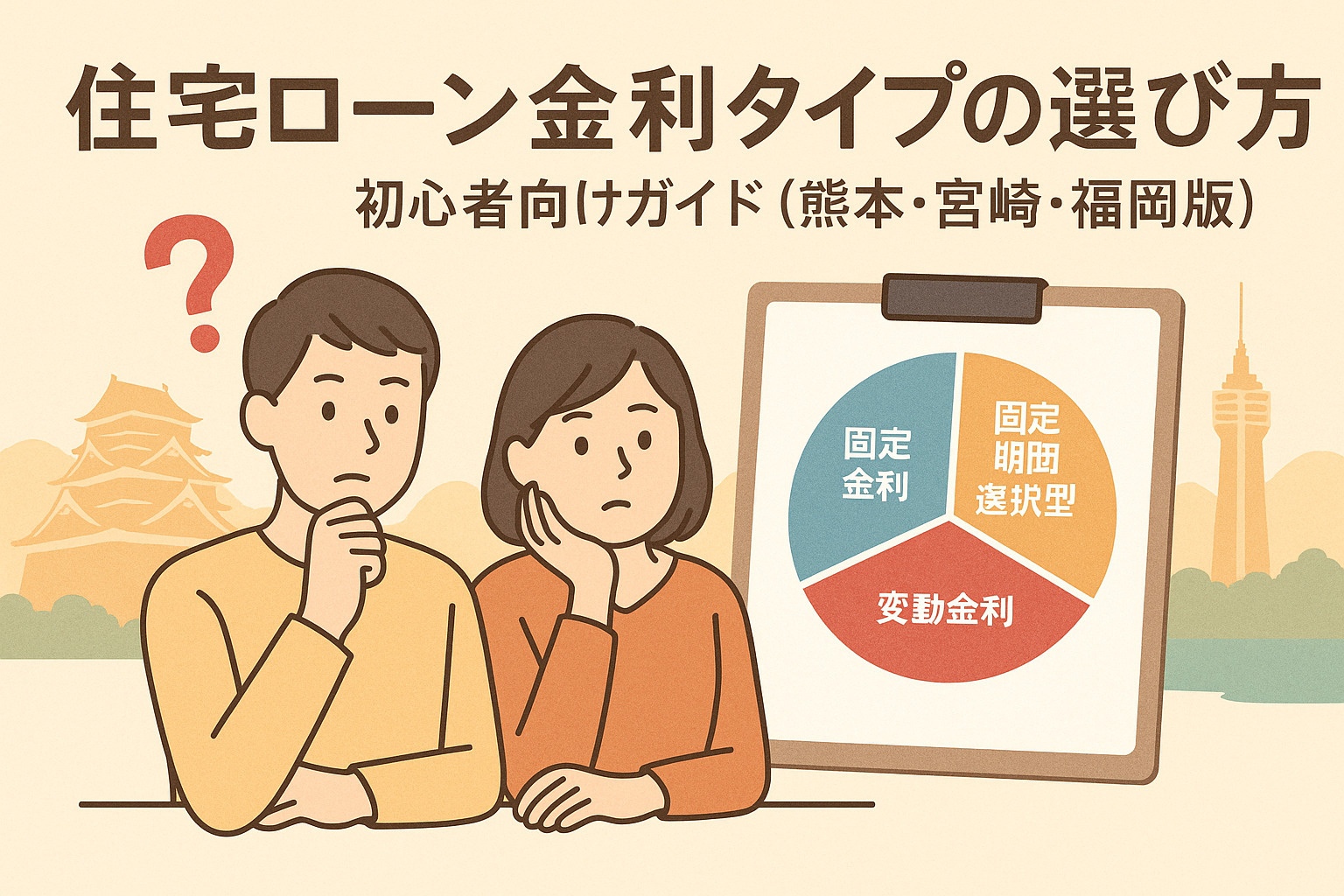 【2025年度版】固定？変動？後悔しない住宅ローン金利タイプの選び方｜熊本・宮崎・福岡版の画像