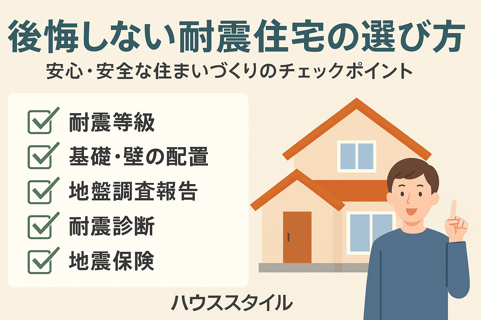 後悔しない耐震住宅の選び方｜安心・安全な住まいづくりのチェックポイントの画像