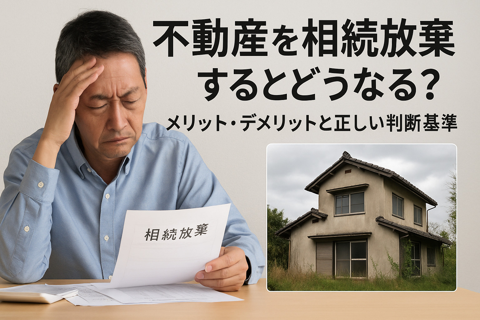 不動産を相続放棄するとどうなる？｜メリット・デメリットと正しい判断基準の画像