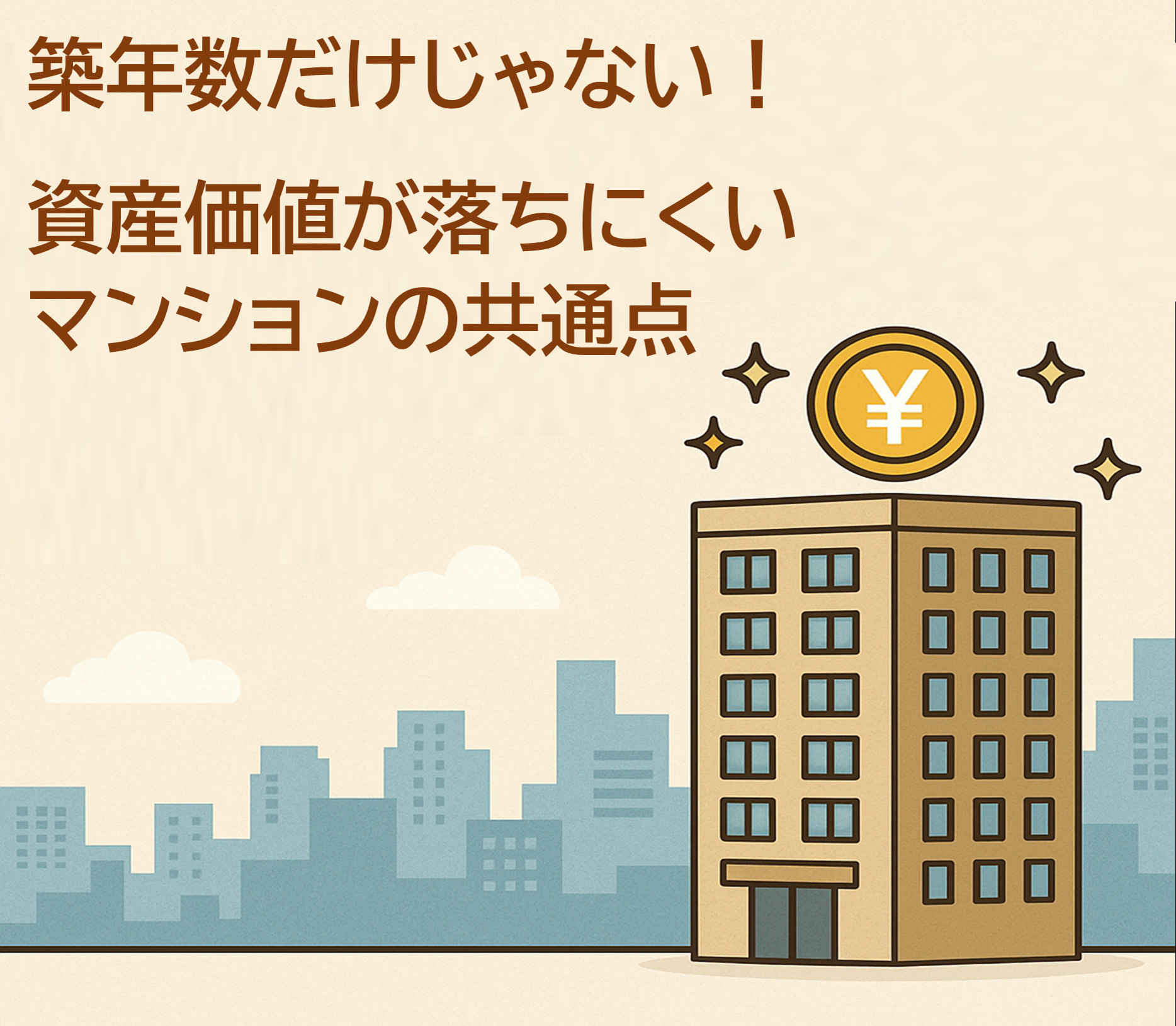 【築年数だけじゃない！】資産価値が落ちにくいマンションの共通点の画像