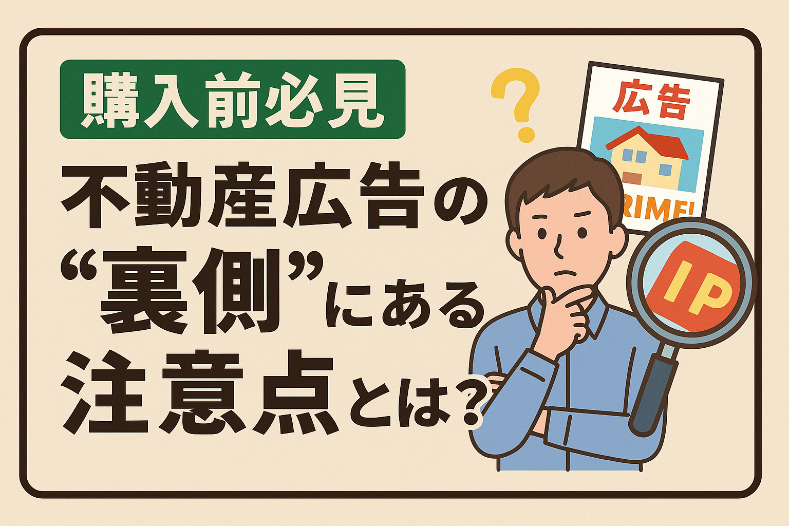 【購入前必見】不動産広告の“裏側”にある注意点とは？の画像