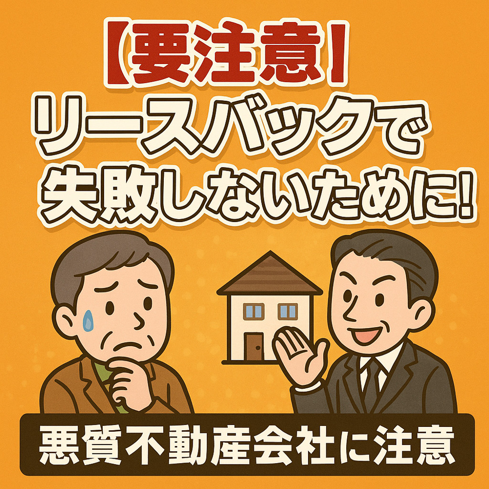 【要注意】リースバックで失敗しないために！の画像