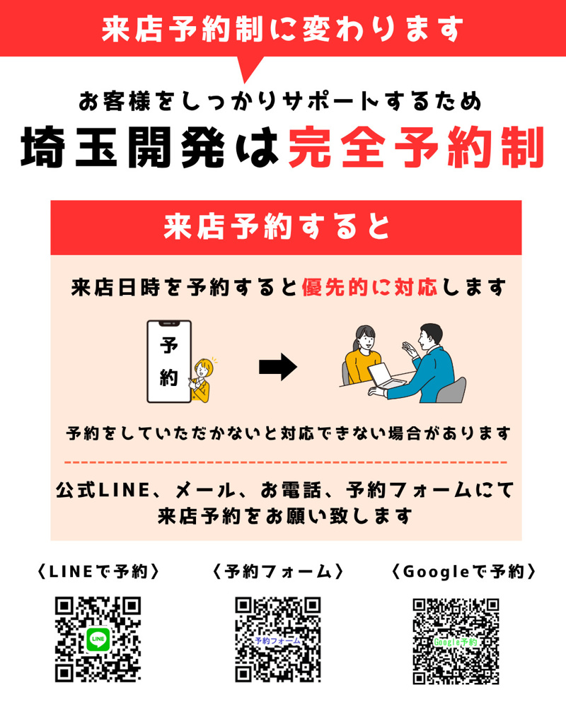 来店予約制に変わりますの画像