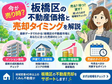 板橋区の不動産は今が売り時?2026年の価格動向と売却タイミングを解説の画像