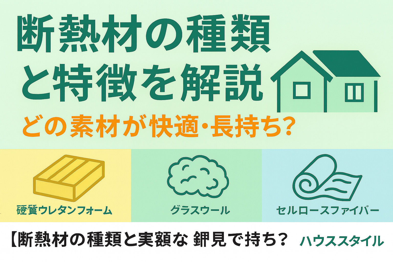 断熱材の種類と特徴を解説｜どの素材が快適・長持ち？の画像