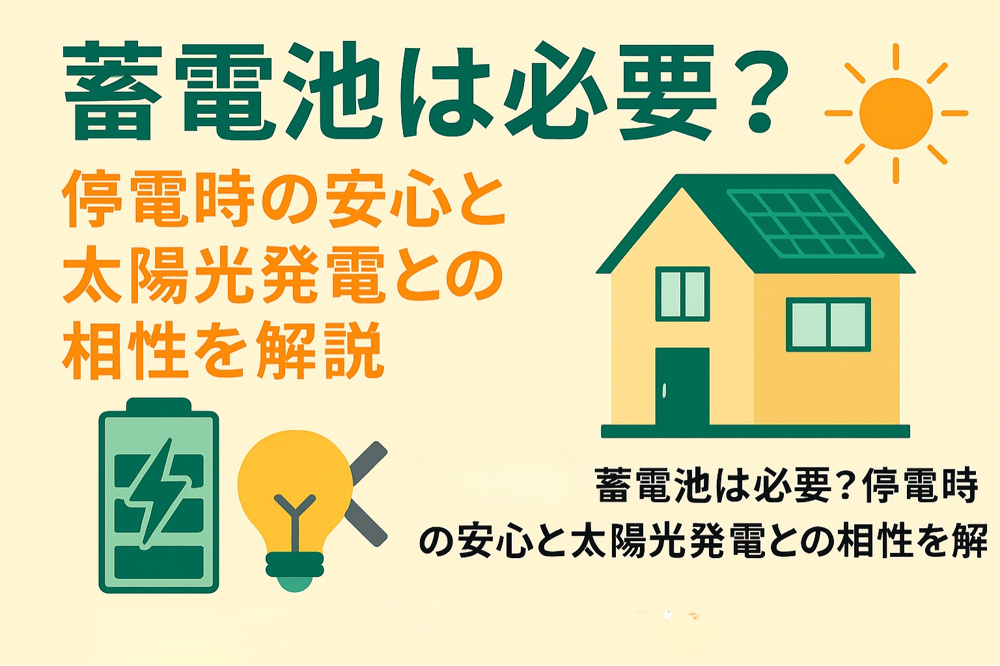 蓄電池は必要？停電時の安心と太陽光発電との相性を解説の画像