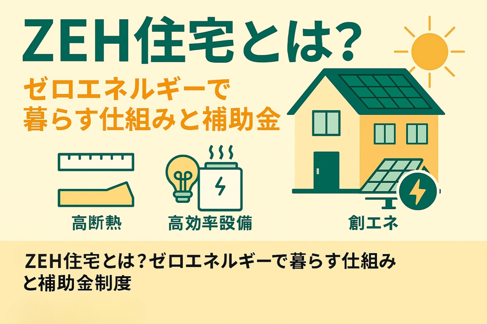 ZEH住宅とは？ゼロエネルギーで暮らす仕組みと補助金制度の画像