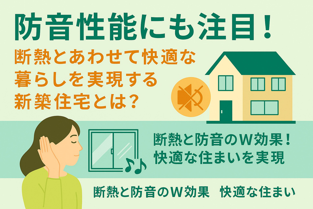 防音性能にも注目！断熱とあわせて快適な暮らしを実現する新築住宅とは？の画像
