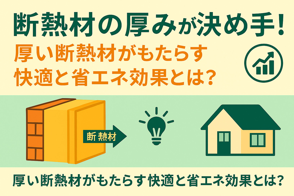 断熱材の厚みが決め手！厚い断熱材がもたらす快適と省エネ効果とは？の画像