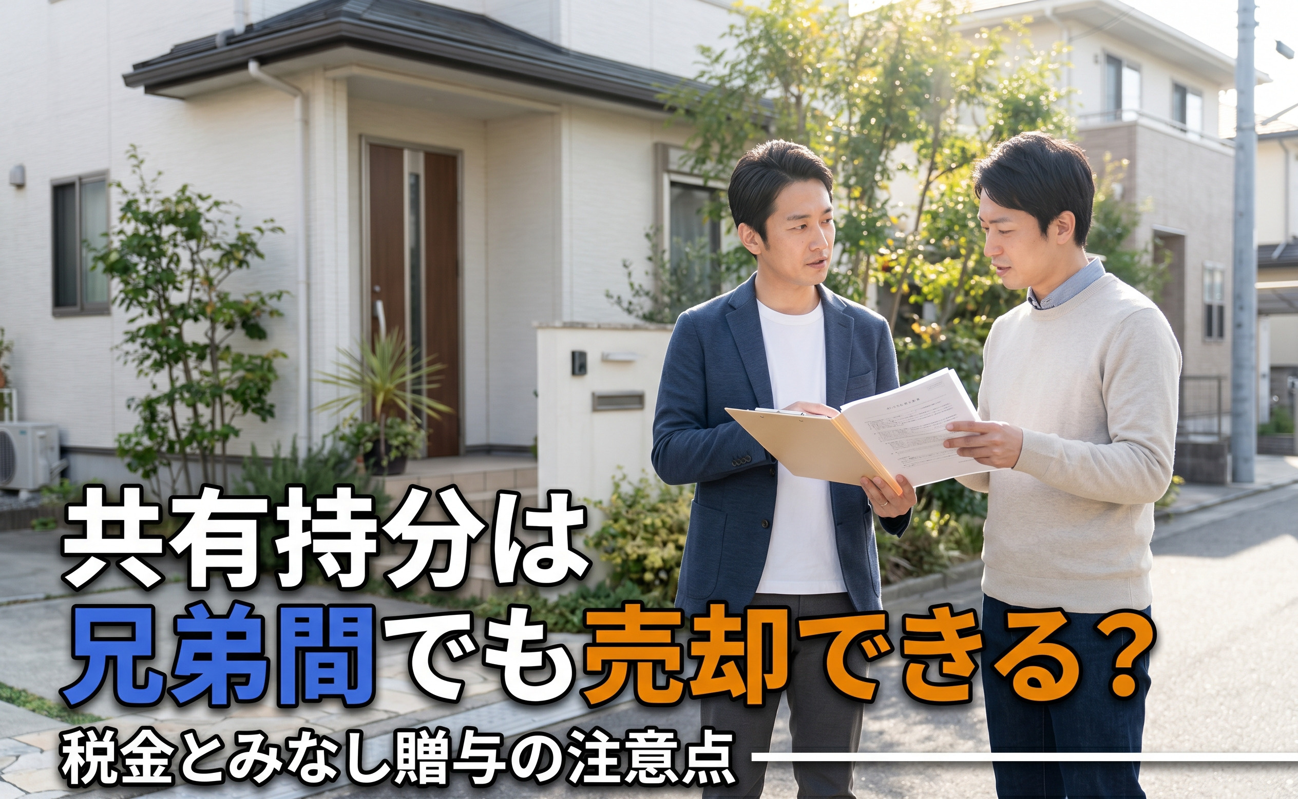 【2026年版】共有持分は兄弟間でも売却できる？税金とみなし贈与の注意点の画像