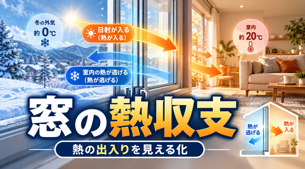 窓の熱収支の画像