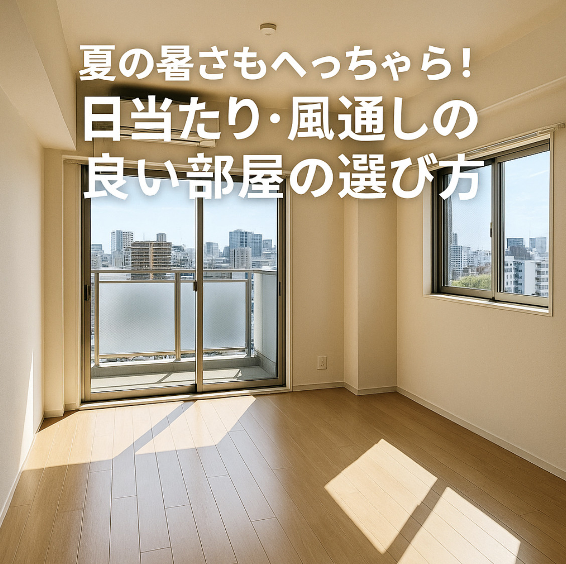 夏の暑さもへっちゃら！日当たりと風通しの良い部屋の選び方～名古屋 My賃貸～の画像