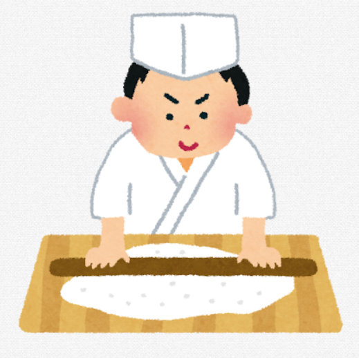 お蕎麦屋さんの熱中症の画像