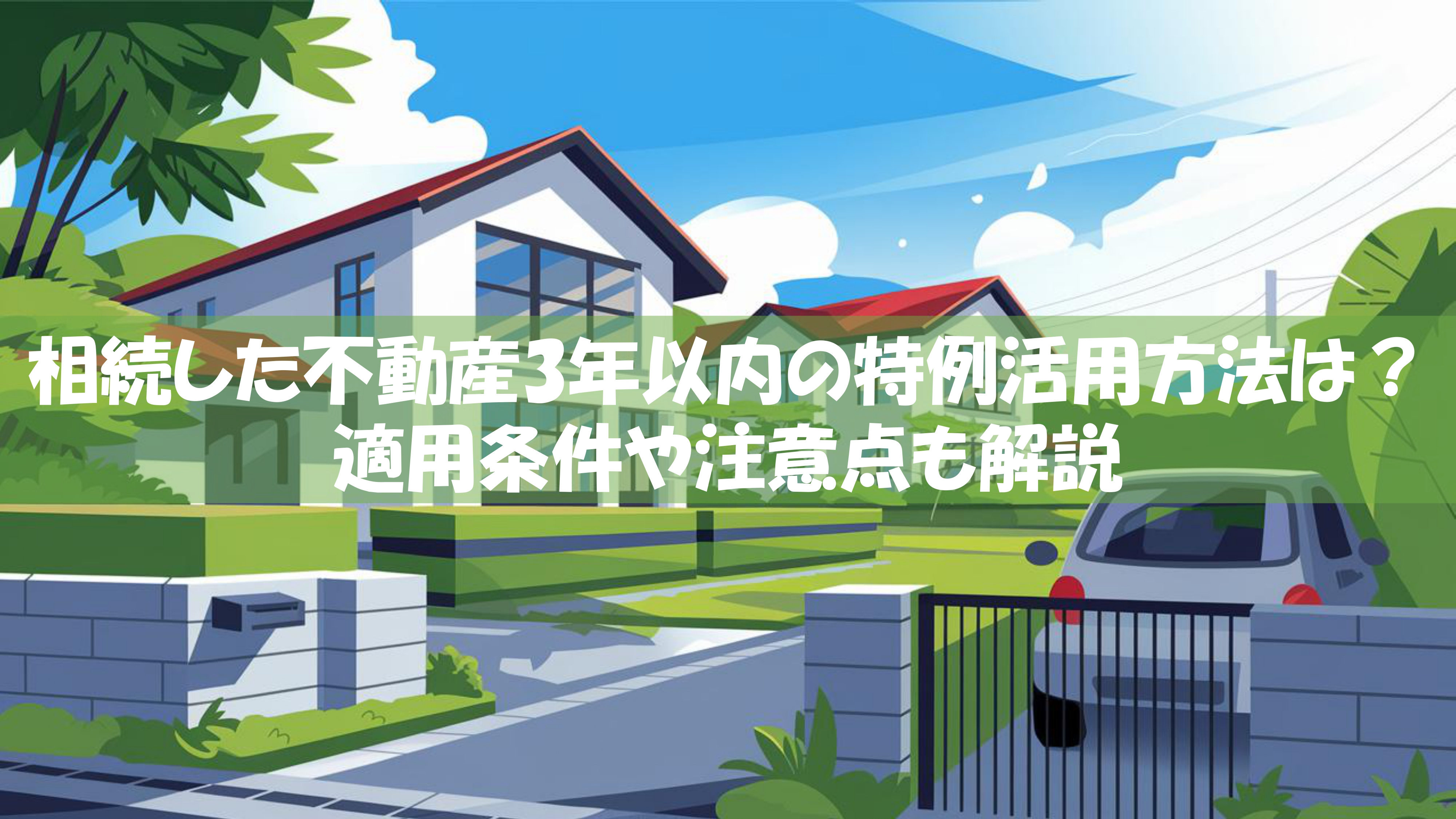 相続した不動産3年以内の特例活用方法は？適用条件や注意点も解説の画像