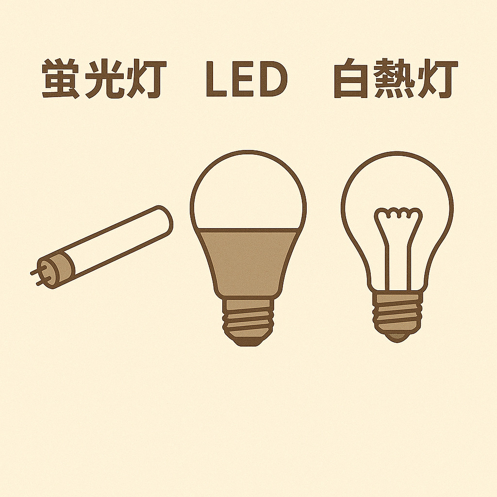 日本の照明器具の種類と特徴を知っておこう  ―― 蛍光灯・LED・白熱灯の違いとコスト・寿命・維持費 の画像