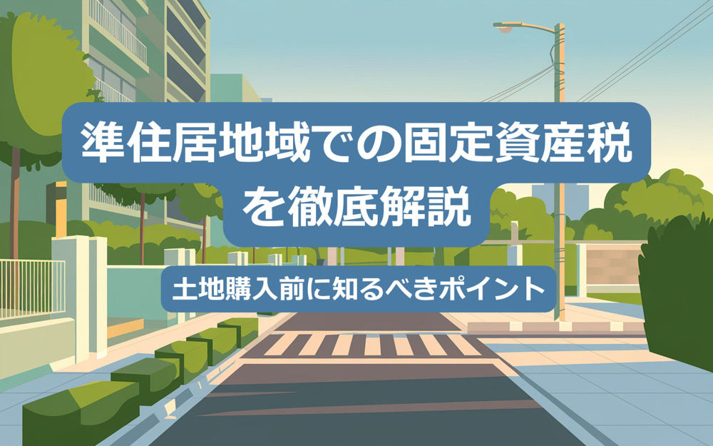 【2025年】準住居地域の固定資産税を徹底解説｜土地購入前に知るべきポイントの画像