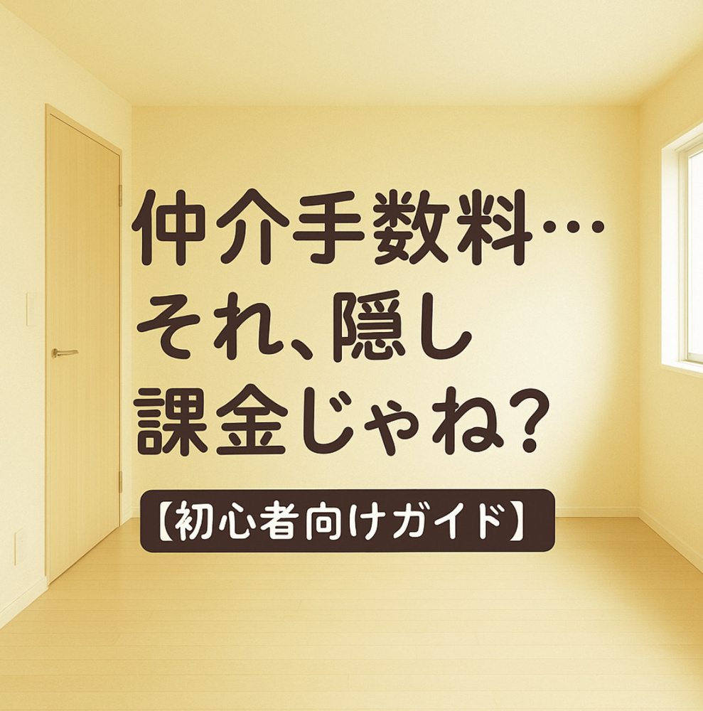 仲介手数料…それ、隠し課金じゃね？【初心者向けガイド】～名古屋　My賃貸～の画像