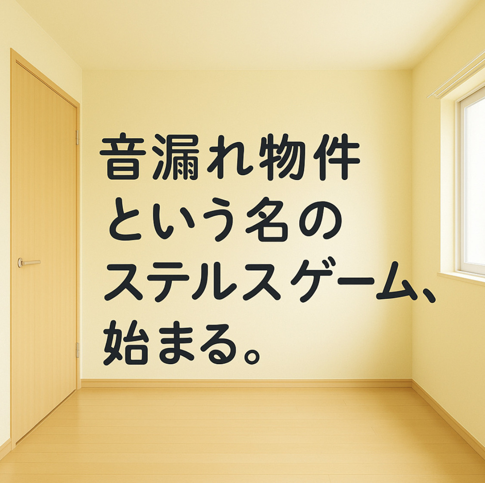 音漏れ物件という名のステルスゲーム、始まる。～名古屋　My賃貸～の画像