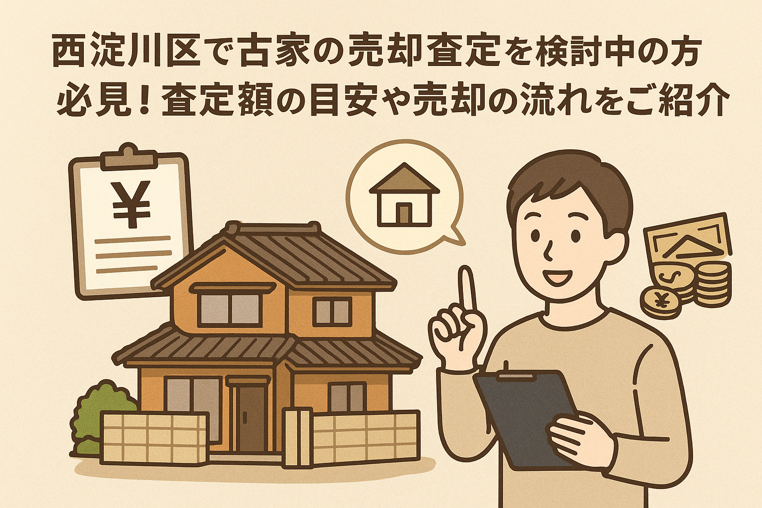西淀川区で古家の売却査定を検討中の方必見！査定額の目安や売却の流れをご紹介の画像