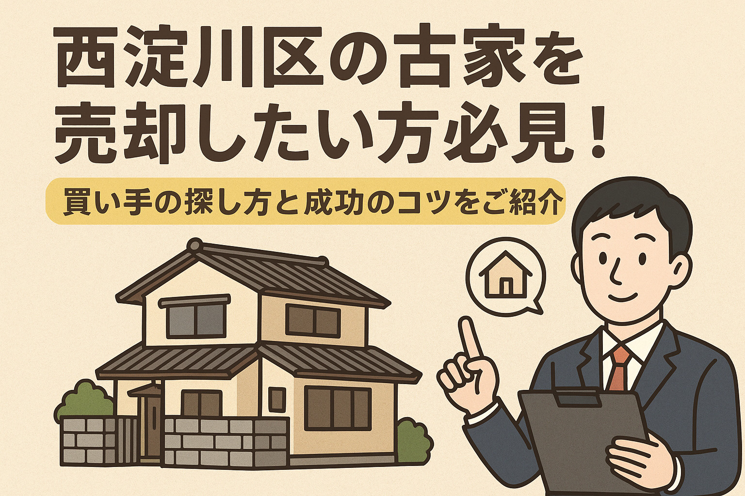 西淀川区の古家を売却したい方必見！買い手の探し方と成功のコツをご紹介の画像
