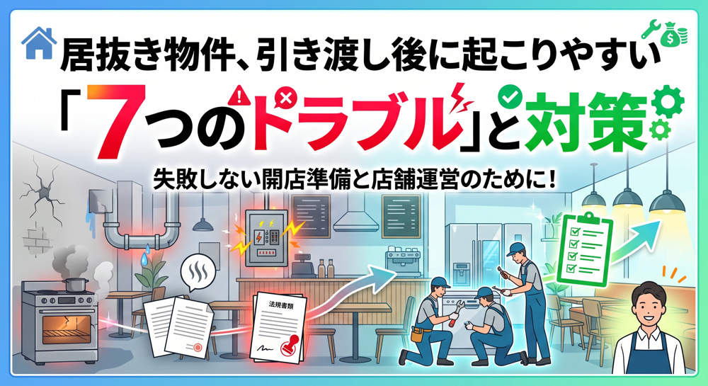 居抜き物件「引き渡し後」に多いトラブル7選と対策の画像