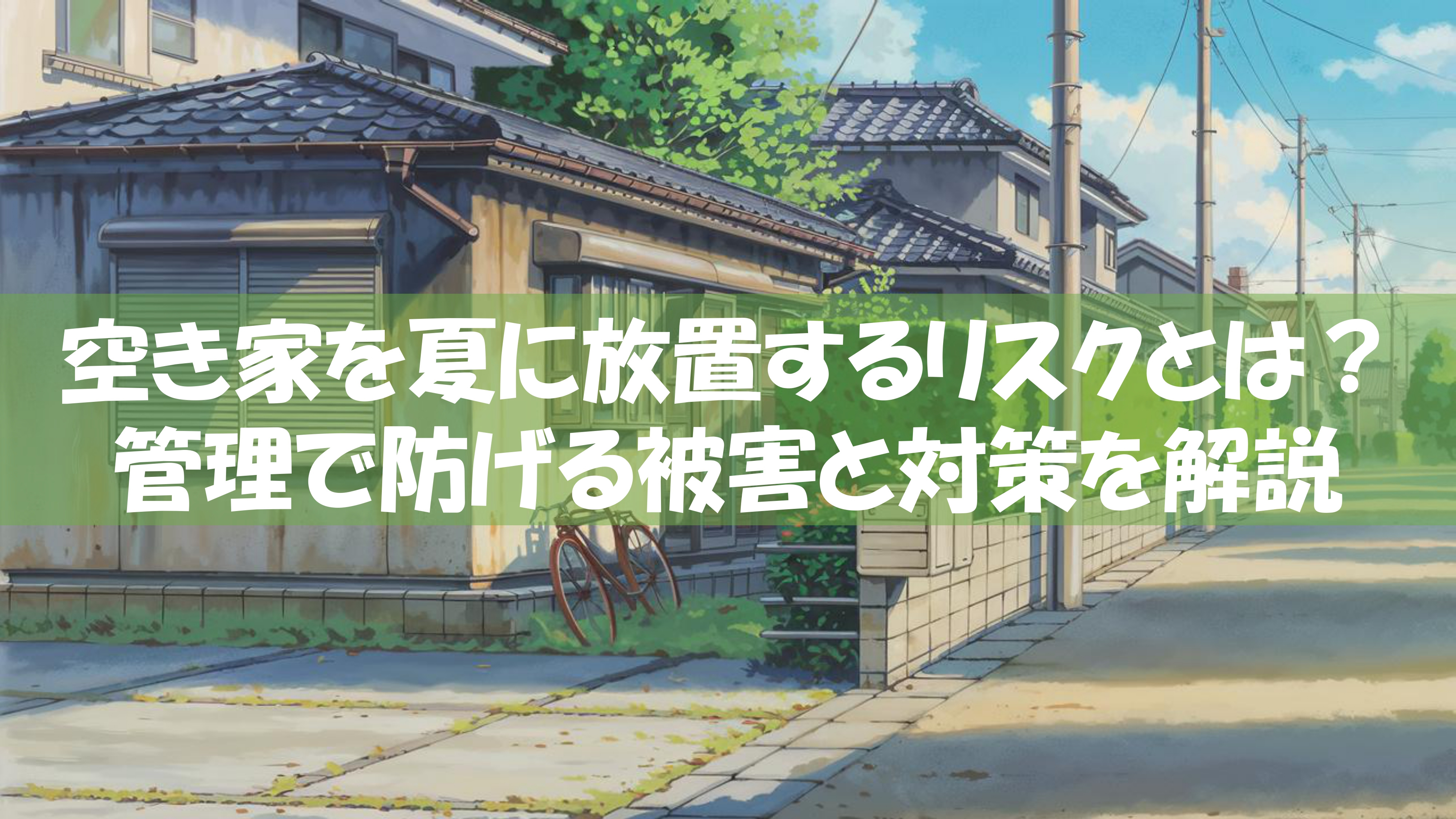 空き家を夏に放置するリスクとは？管理で防げる被害と対策を解説の画像