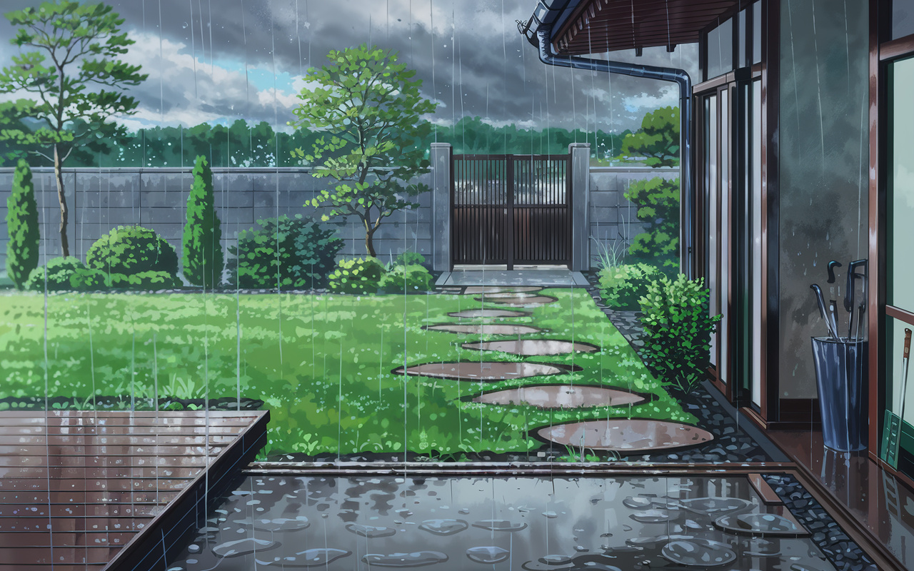 戸建の庭に大雨が降るとどうなる？対策方法を具体的に紹介の画像