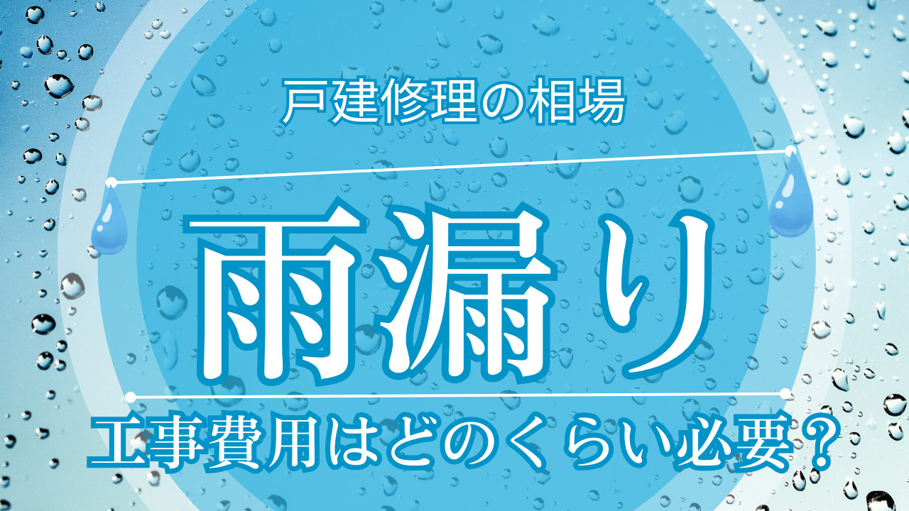 雨漏り工事費用はどのくらい必要？一戸建て修理の相場と抑えるコツを解説の画像