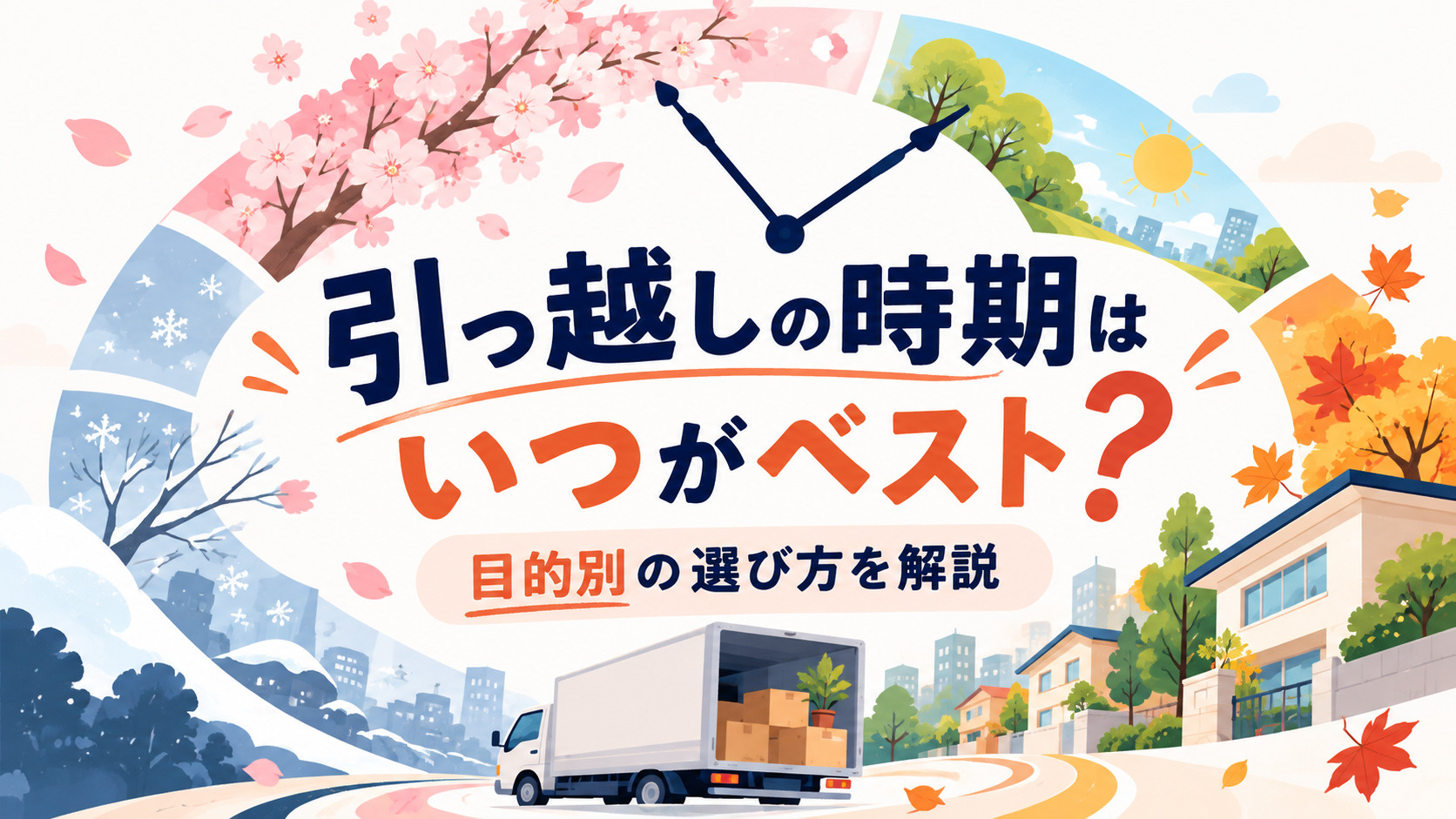 引っ越しの時期はいつがベスト？目的別の選び方を解説の画像