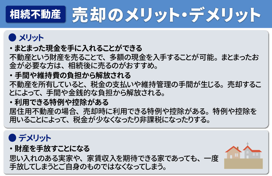 相続した不動産を賃貸ではなく売却するメリット・デメリット