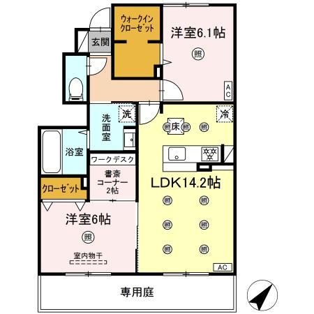 IDOVA 101号室の間取り図