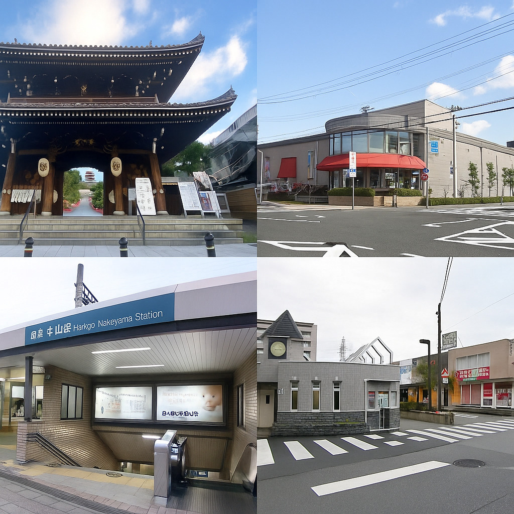 阪急中山観音駅周辺の紹介の画像