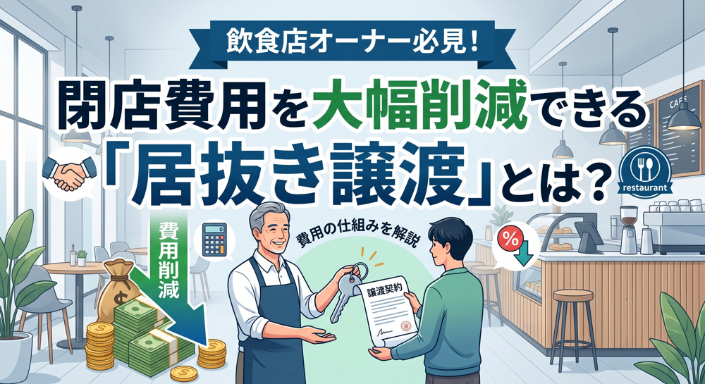 飲食店オーナー必見！閉店費用を大幅削減できる「居抜き譲渡」とは？の画像