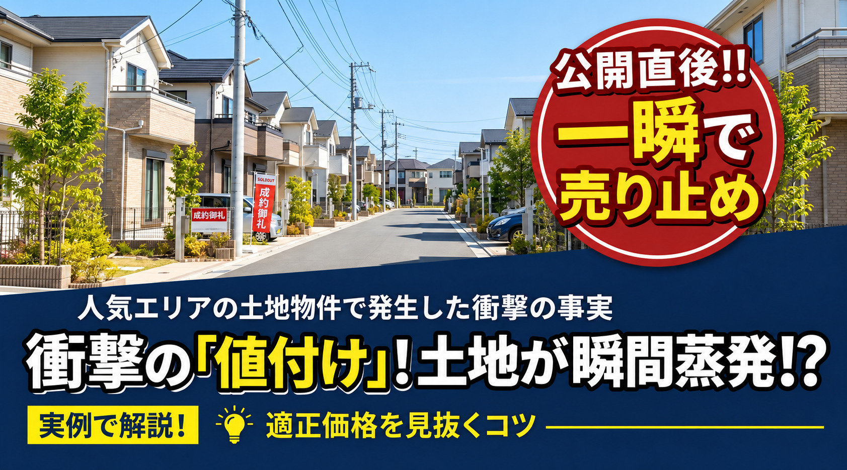 人気エリアの土地が一瞬で売り止め!? 値付けって大事です。の画像